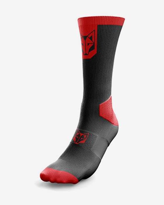 Calcetines Otso Cycling High Cut rojo negro