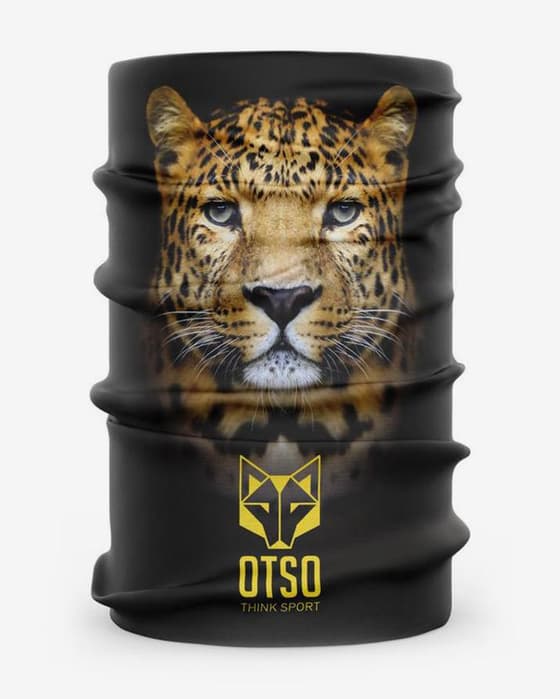 Tubular Otso Leopard negro marrón amarillo