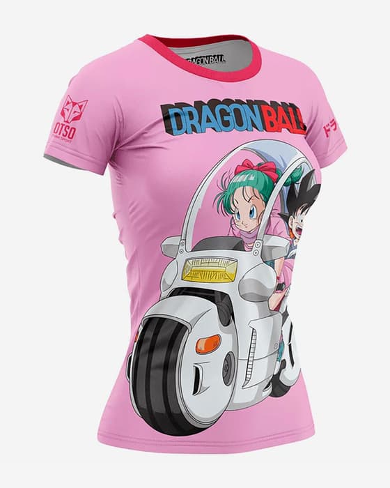 Camiseta Otso Dragon Ball manga corta rosa chicle mujer