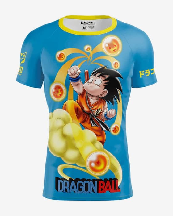 Camiseta Otso Dragon Ball manga corta azul amarillo