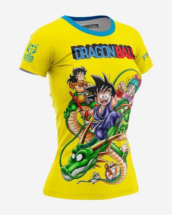 Camiseta Otso Dragon Ball manga corta amarillo azul mujer