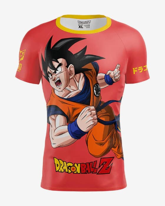 Camiseta Otso Dragon Ball manga corta rojo naranja