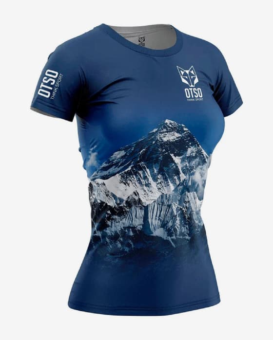 T-shirt Otso Everest manga curta azul escuro mulher
