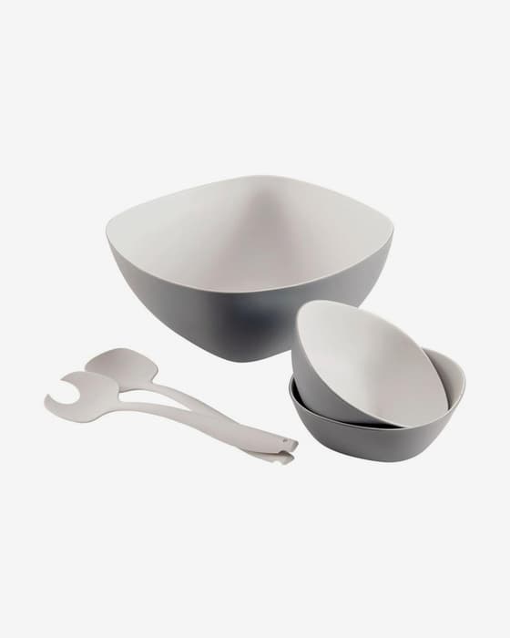 Juego menaje Outwell Gala Salad gris blanco