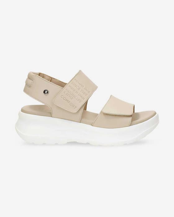Sandalias Panama Jack Noah beige mujer