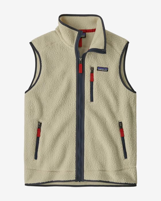 Patagonia Retro Pile Vest Light Beige Blue