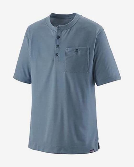 Maillot Patagonia Trail Henley manche courte bleu clair