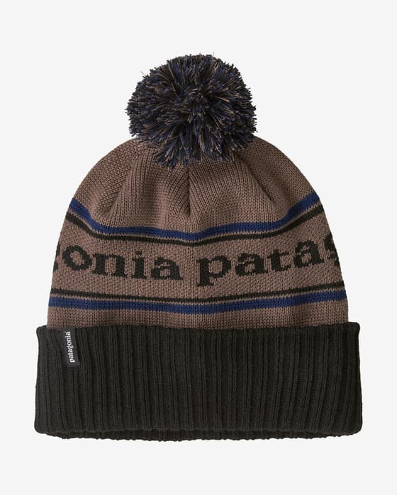 Gorro Patagonia Powder Town marrón azul negro