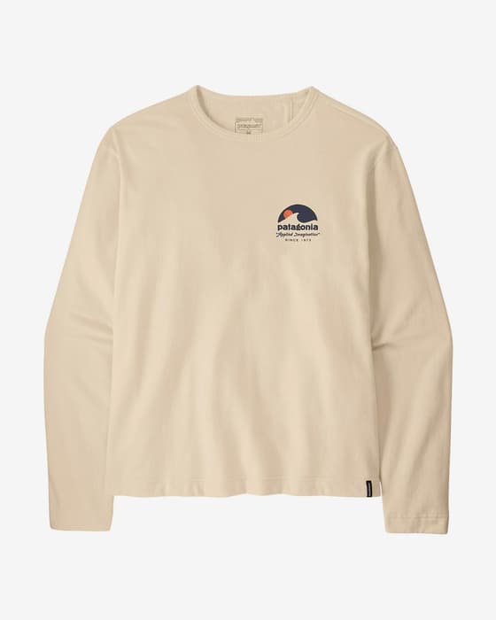 Camiseta Patagonia Applied Imagination Wildrise manga larga beige
