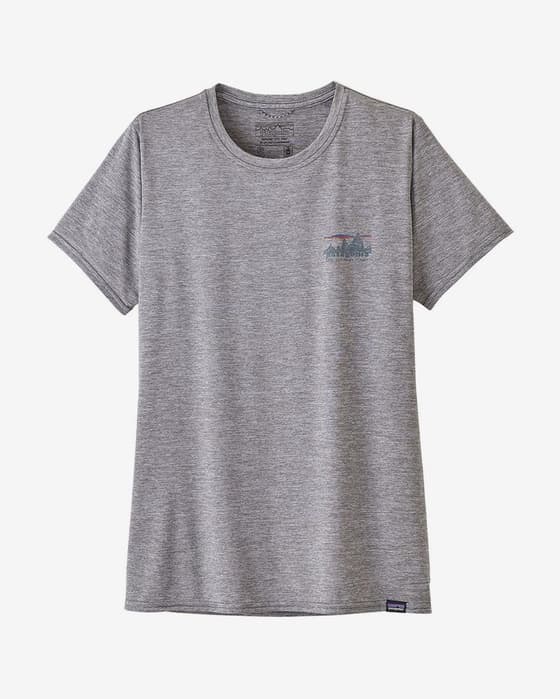 Patagonia Cap Cool Daily Graphic Short Sleeve T-Shirt Grey Blue Red Women