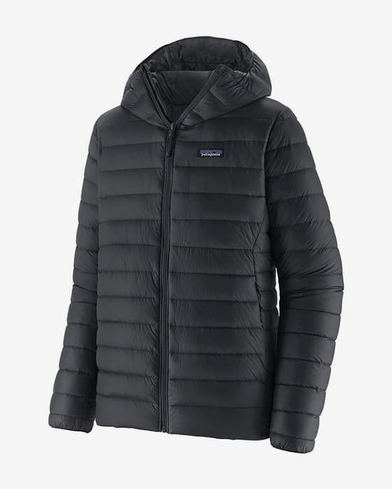 Casaco com capucho Patagonia Down Classic Logo preto