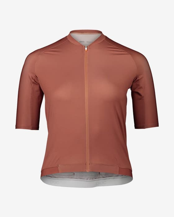 Maillot POC Pristine manche courte marron orangé femme