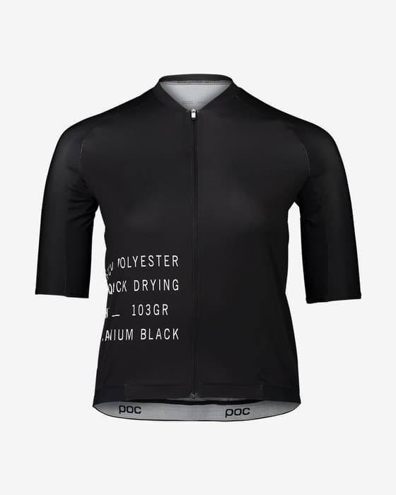 Maillot POC Pristine Print manga corta negro mujer