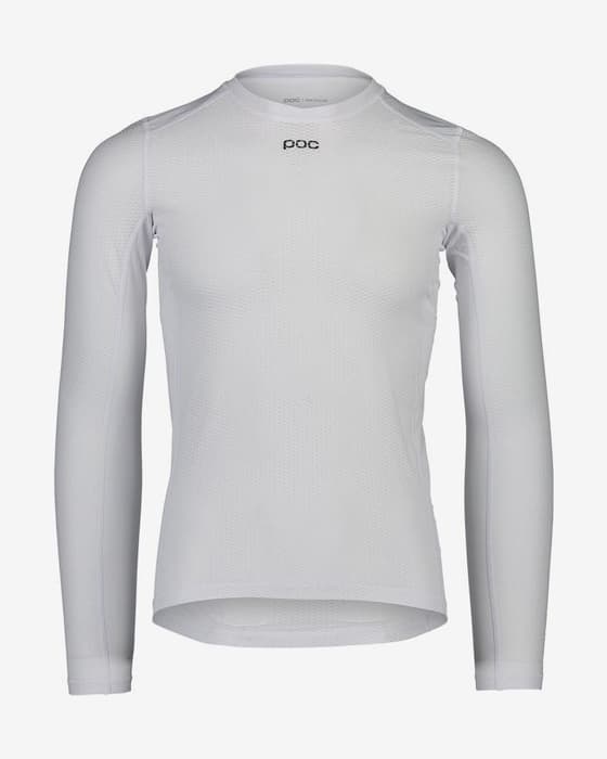 Camiseta interior POC Essential Layer manga larga blanco