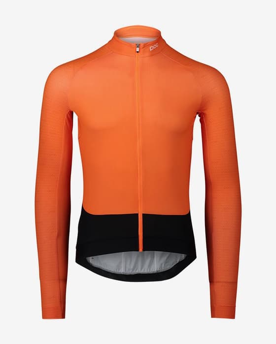 Maillot POC Essential Road manche longue orange noir