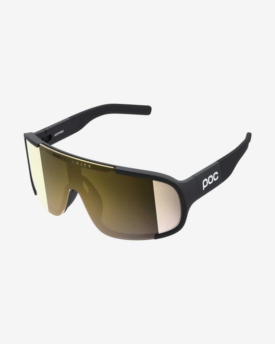 POC Aspire Glasses Jet Black Clarity Road Light Gold Lens