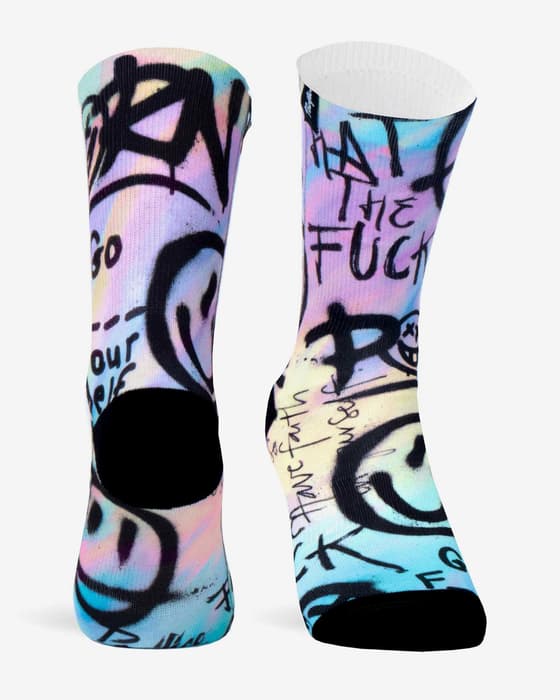 Calcetines Pacific & Co Acid Color rosa azul