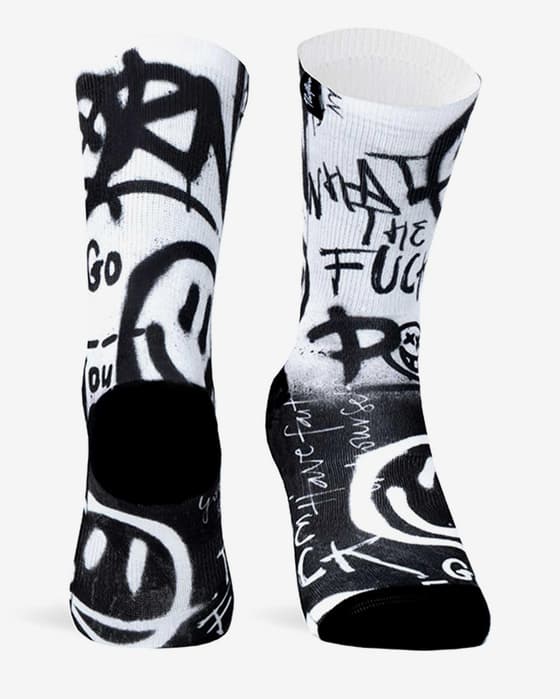 Calcetines Pacific & Co Acid Bw blanco negro