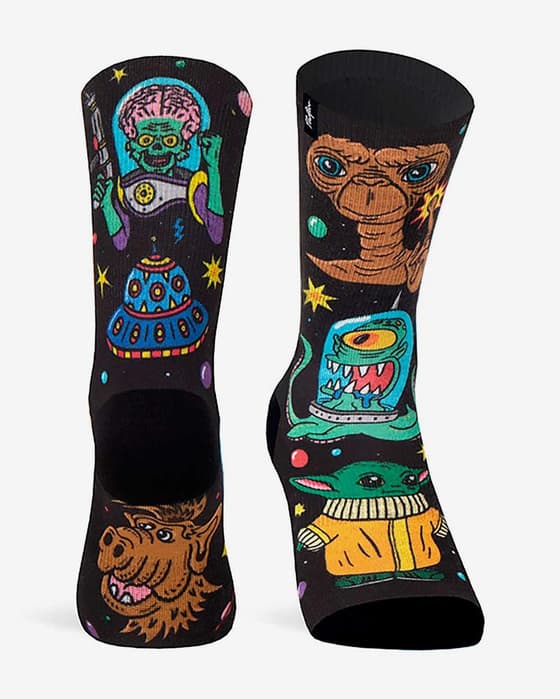 Calcetines Pacific & Co Lovely Martians negro