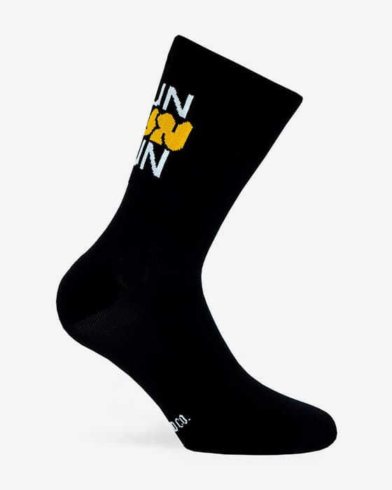 Calcetines Pacific & Co Run Run negro blanco