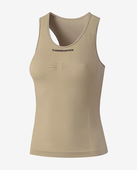 Camiseta interior Shimano Series sin mangas marrón claro mujer