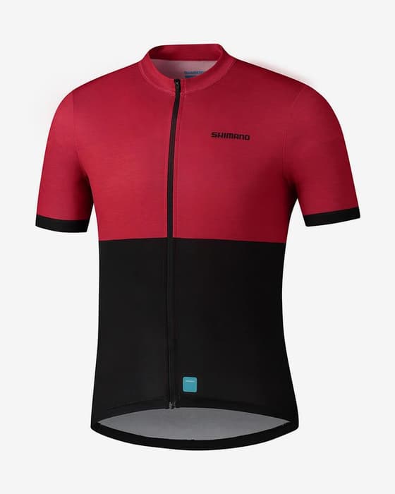 Maillot Shimano Element manche courte rouge noir