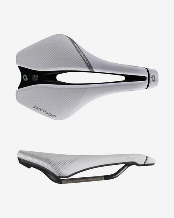 Sillín Prologo Dimension Space Tirox 153 mm blanco negro