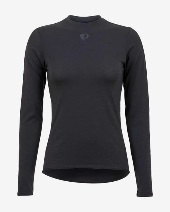 Camiseta interior Pearl Izumi Transfer Wool manga larga gris negruzco mujer