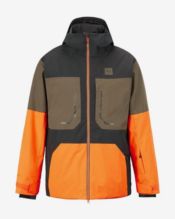 Chaqueta con capucha Picture Elfyn negro marrón naranja