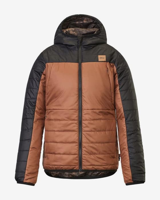 Chaqueta con capucha Picture Kallya PrimaLoft negro marrón mujer