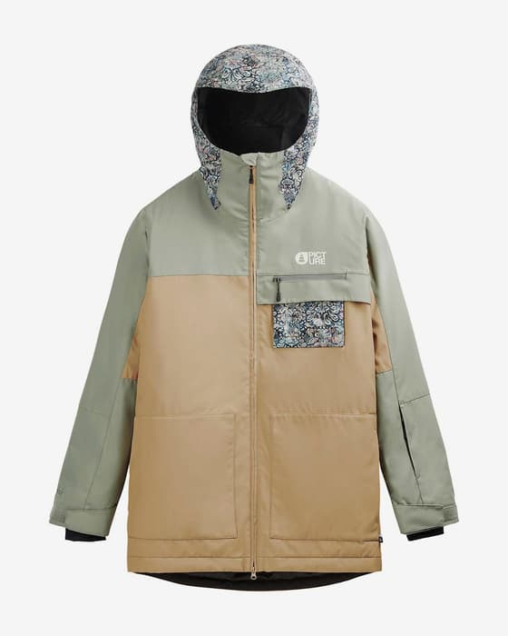 Chaqueta con capucha Picture Glawi marrón verde mujer