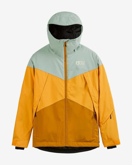 Chaqueta con capucha Picture Seakrest verde naranja mujer