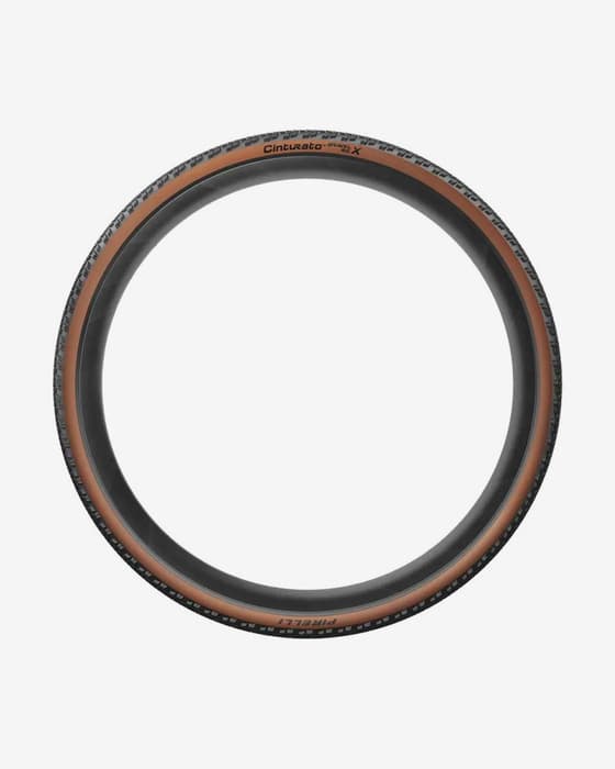 Cubierta Pirelli Cinturato Gravel RCX Classic 700x35 Tubeless Ready negro marrón