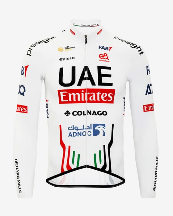 Maillot UAE Team Emirates 2024 Primapelle manches longues blanc