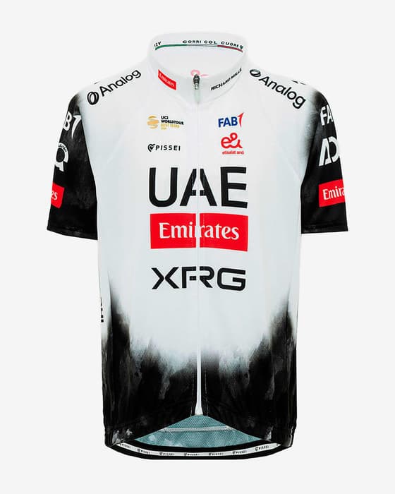 Maillot UAE Team Emirates 2025 Réplique manche courte blanc enfant