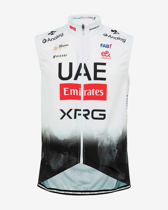 Chaleco UAE Team Emirates 2025 Replica negro blanco