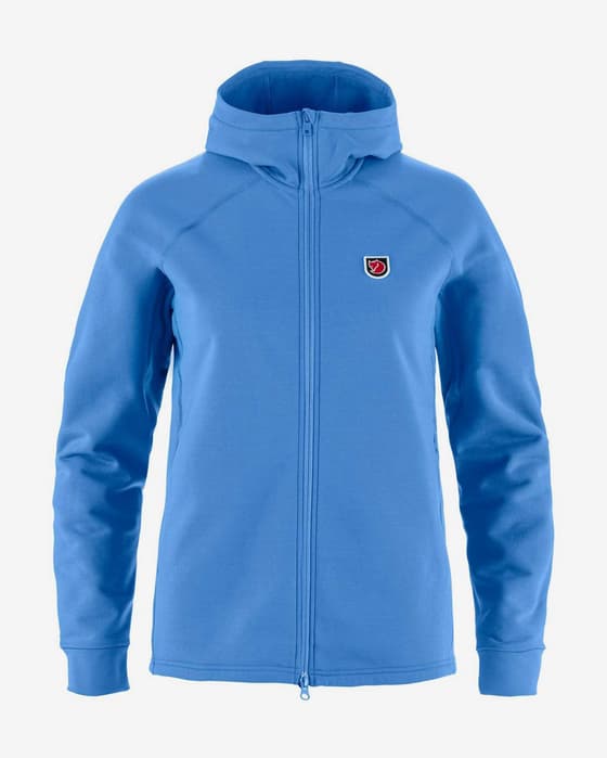 Forro polar con capucha Fjällräven Expedition Fleece azul luminoso mujer