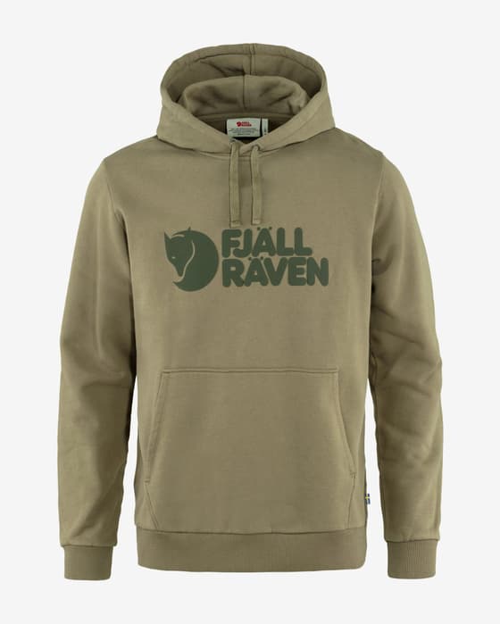 Sudadera con capucha Fjällräven Logo verde grisáceo