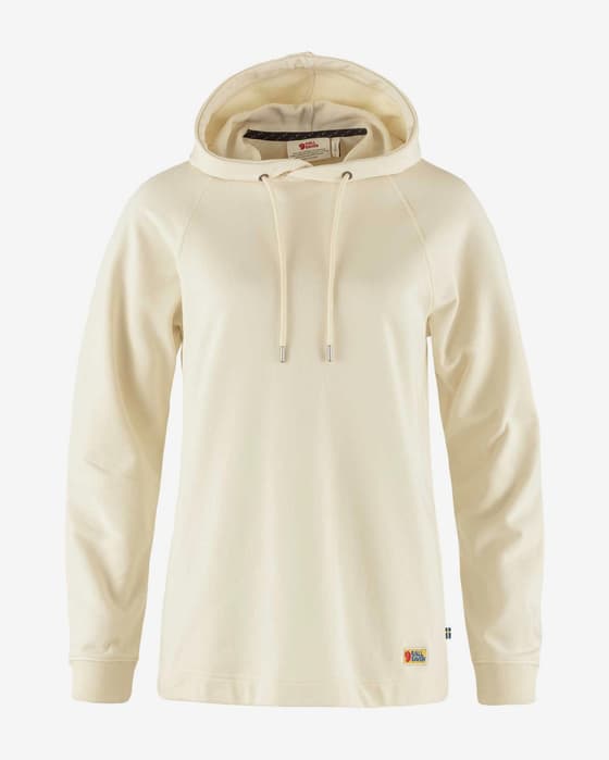 Sudadera con capucha Fjällräven Vardag blanco crema mujer
