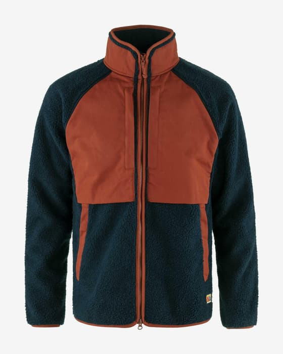 Forro polar Fjällräven Vardag Pile azul marino naranja otoño