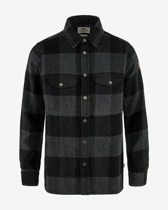 Camisa Fjällräven Canada manga larga negro gris