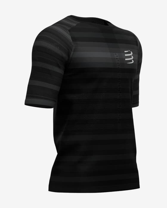 T-shirt Compressport Racing preto