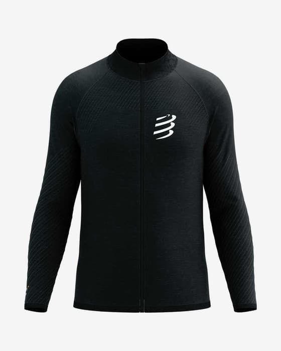 Sudadera Compressport Seamless Full Zip negro