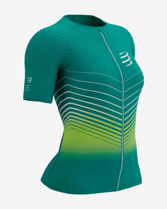 T-shirt Compressport Tri Postural Aero verde mulher