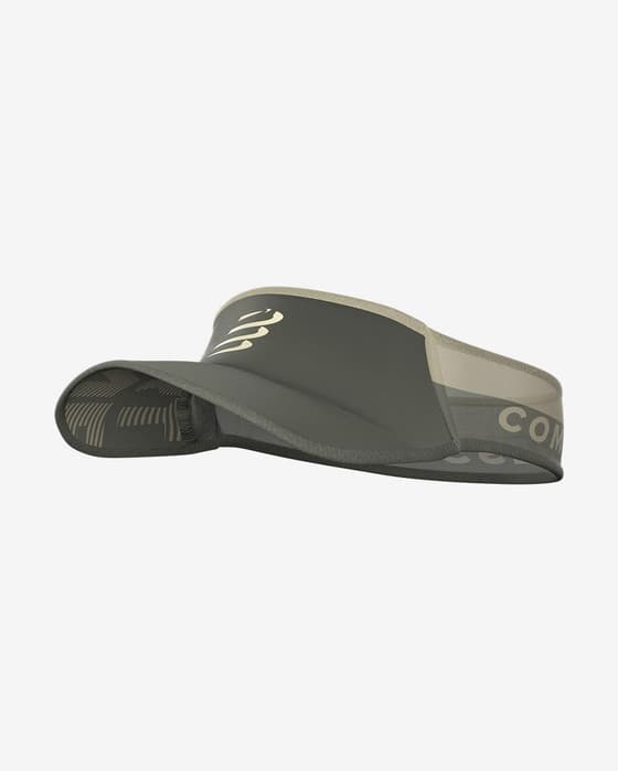 Visera Compressport Visor Ultralight marrón verde negro