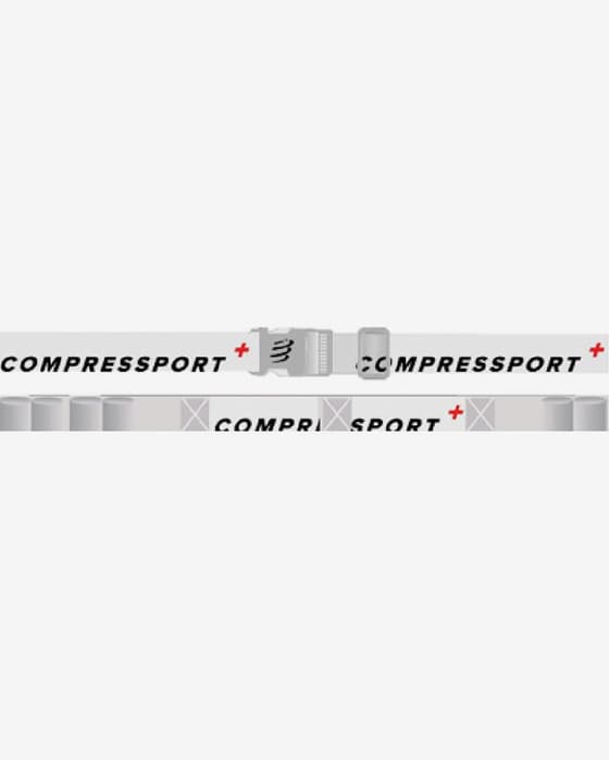  Startnummern-Gürtel Compressport Race Belt Laufgürtel Weiß
