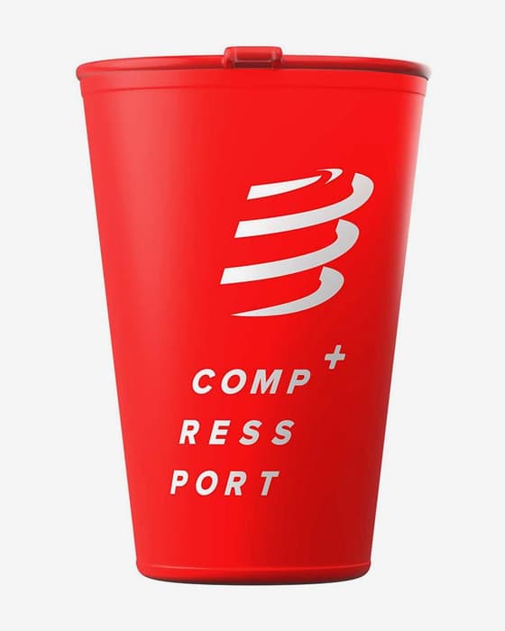 Vaso plegable Compressport Fast Cup rojo