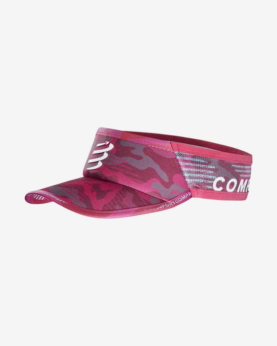 Visera Compressport Visor Ultralight Camo Neon 2020 rojo oscuro