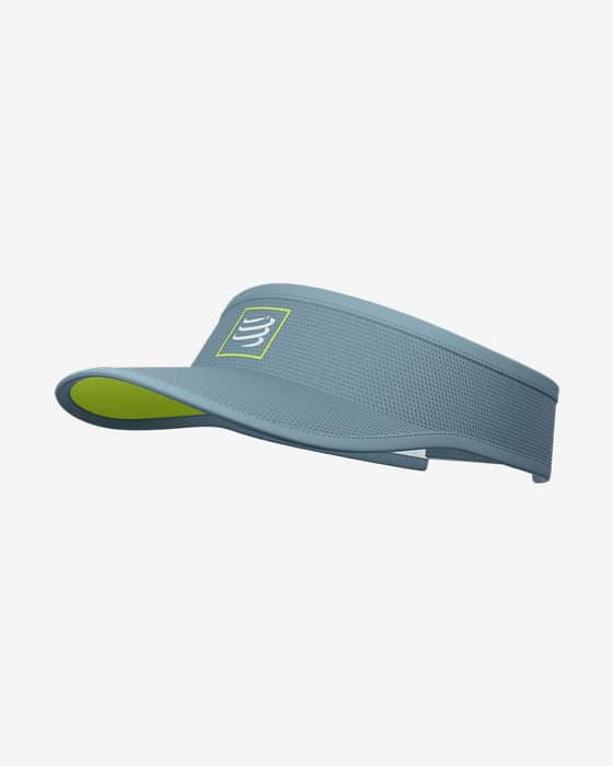 Visera Compressport Visor gris verde lima