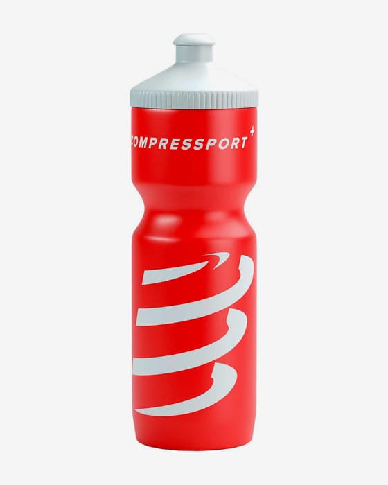 Bidón Compressport Bio Cycling 750 ml rojo blanco